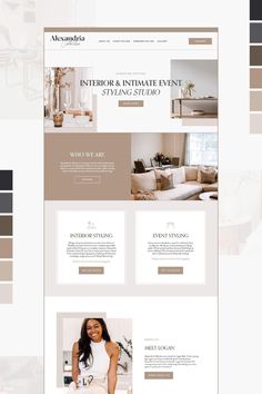 Elegant Website Design Homepage Simple Elegant Website Design, Website Design Inspiration Interior Designer, Modern Luxury Website Design, Modern Elegant Website Design, Simple Website Design Inspiration, Website Design Homepage, One Pager Website Design, Blog Home Page Design, Light Website Design