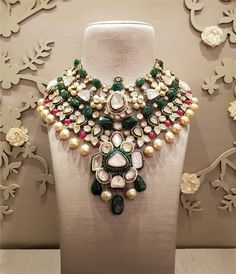 Polki Jewellery Jaipur, Rajwadi Jewellery, Bridal Asia, Jaipur Jewelry, Jewellery Traditional, Kundan Jewellery Set