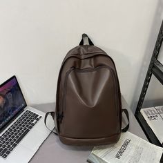 Fashion Women Backpack High Quality Female Soft PU Leather Preppy School Bag for Teenage Girls MenTravel Backpack Book Bag Compare with IPad Details Show Angle Show [23y 6m 27d] Casual Brown Backpack For Study, Large Capacity Backpack For Study, Large Capacity Leather Softback Backpack For School, Brown Study Backpack, Large Capacity Study Backpack, Brown Backpack For Study, Trendy Softback Backpack For Study, Brown Large Capacity School Backpack, Brown Student Backpack Softback