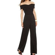 New. Smocked Sweetheart Neck On Or Off-The-Shoulder Wide Leg From Gb, This Jumpsuit Features: Fitted On Top And Loose Wide Leg Pant Off The Shoulder X-Cross Neckline Sleeveless Smocking Detail Full Length Flare Leg Pull-On Construction Rayon/Nylon/Spandex Machine Wash Flattering True To Size 33" Inseam Formal Holiday Party Wedding Celebration Sleek Chic Simple Feminine Dressy Comfortable Modest & Sexy Casual Off-shoulder Jumpsuits And Rompers For Party, Casual Off-shoulder Jumpsuit For Party, Casual Strapless Jumpsuit For Evening, Casual Evening High Waist Jumpsuits And Rompers, Casual High Waist Jumpsuits And Rompers For Evening, Chic Off-shoulder Stretch Strapless Jumpsuit, Chic Stretch Strapless Off-shoulder Jumpsuit, Casual Off-shoulder Jumpsuits And Rompers For Night Out, Elegant Romper With Smocked Back