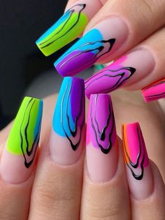 Multicolor  Collar    Color Nails Embellished   Nail,Hand & Foot Care Nail Designs For Wedding, Purple Nail Design, Cute Pedicures, Ballet Nails, Purple Nail Designs, Ballet Style, Purple Nail, Crazy Nails