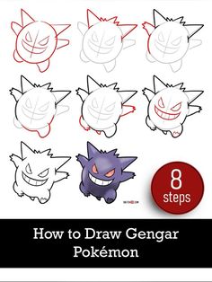 how to draw cartoon pokemon step by step instructions for kids and beginners with pictures