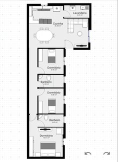 the floor plan for an apartment with two bedroom, one bathroom and another living room