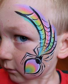 Face Painting Halloween Easy, Easy Animal Face Paint, Face Painting Designs Creative, Hippie Face Paint, Halloween Face Painting Ideas, Halloween Backgrounds Wallpapers, Spider Man Face Paint, Spider Face Painting