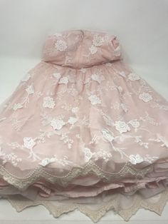 "Beautiful dress indeed/Pit to pit 12.5\"/Waist 12\"/Length 30\"/Smoke Free environment This run small I found it more towards six or seven(91)" Spring Lace Dress With Lace Bodice For Dress-up, Spring Lace Dress With Empire Waist, Summer Lace Dress With Lace Trim For Dress-up, Fitted Lace Dress For Dress-up In Spring, Pink Lace Formal Dress, Spring Lace Patchwork Dress For Baptism, Sleeveless Lace Dress For Baptism, Scalloped Lace Dress For Dress-up Events, Formal Lace Dress With Lace Patchwork