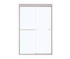 an open sliding glass door on a white background