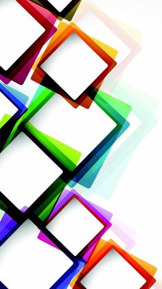 an abstract background consisting of squares and rectangles in multicolored shapes with white space for text