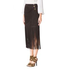 Fringe Skirt - Designer Skirts | Tamara Mellon Designer Skirts, Skirt Design, Skirt, Design