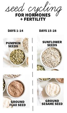 This is a comprehensive post with everything you need to know about seed cycling for hormones and fertility! Read on to learn what seeds to use, how to store them, who should seed cycle, why it works and how to incorporate it into your daily routine! Seed Cycle, Fertility Day, Affirmation Lockscreen, Foods To Balance Hormones, Baking Powder Uses, Healthy Hormones, Baking Soda Beauty Uses