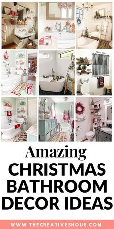 Christmas Shower Curtains Bathroom, Small Bathroom Christmas Decor Ideas Simple, Winter Wonderland Bathroom Decor, Modern Christmas Bathroom Decor, Christmas Decorated Bathrooms, Pink Christmas Bathroom Decor, Holiday Bathroom Decor Christmas, Bathroom Decor For Christmas, Pink Christmas Bathroom