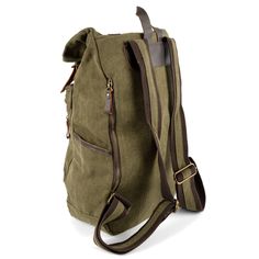 *  Genuine leather details 
 *  Durable canvas fabric 
 *  Spacious inner compartment 
 * Diy Backpack Pattern, Modern Backpack, Diy Backpack, Rugged Men, Stylish Backpacks, Rug Bag, Zippered Pouch, Large Bag, Canvas Leather