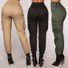 Get ready to upgrade your casual wardrobe with our new women's high-waist jogger cargo pants! Made with premium quality materials, these pants offer both comfort and style. The high waist design provides a flattering fit, while the jogger style ensures maximum comfort for all-day wear. With multiple pockets, these cargo pants are perfect for carrying your essentials while on the go. Whether you're running errands or hanging out with friends, these pants will keep you looking chic and trendy. Don Jogger Cargo Pants, Army Camouflage, Spring Women, Fashion Joggers, Womens Casual, Overalls Women, Cargo Pants Women, Cargo Trousers, Pocket Pants