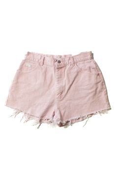 Actual size listed on the tag is 14 Petite. Size: Large Color: Pink Material: Cotton Made In: USA Decade: 1990s (estimated) Waist (flat): 14" Waist: 28" Inseam: 2.5" Outseam: 13" Leg Opening: 13" Hips: 22" Rise: 13" Vintage Condition Notes: - Item is generally in good condition. Like all vintage clothing, it shows some signs of wear, but there are no outstanding flaws. Light Pink Jeans, Pastel Shorts, Pink Denim Shorts, Light Pink Shorts, Lee Denim, Cutoff Shorts, Denim Cutoff Shorts, Pink Jeans, Denim Cutoffs