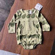 New With Tag Baby Bodysuit Organic Cotton Smoke And Pet Free House If You Are New To Poshmark Sign Up Using My Code Hudkh To Receive $10 Upon Joining Casual Green Cotton Onesie, Green Long Sleeve Onesie For Playwear, Fitted Green Bubble Romper For Play, Green Cotton Onesie For Playwear, Long Sleeve Green Onesie For Playwear, Green Long Sleeve Bodysuit For Playtime, Casual Green Onesie For Playwear, Green Long Sleeve Playwear Onesie, Playful Green Cotton Onesie