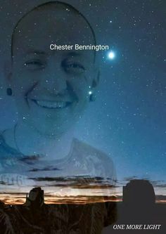 an image of a man smiling with the sky in the background and stars above him