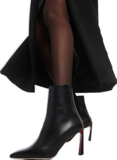 Black Ankle Boots, Leather Ankle Boots, Calf Leather, Black Boots, Christian Louboutin, Top Brands, Ankle Boots, Great Deals, Collage