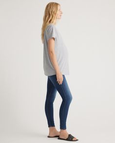 Stay effortlessly comfortable throughout your pregnancy with our Cotton Modal Maternity Crewneck Tee 2-Pack. Crafted from a soft and breathable blend of cotton and modal, these maternity essentials provide a flattering fit that grows with your bump. The classic crewneck design is always in style, while the 2-pack ensures you always have an additional option.  | Quince | Women's Cotton Modal Maternity Crewneck T-Shirt 2-Pack in White/Light Heather Grey, Size Large, Organic Cotton Nursing Friendly Stretch Tops For Everyday, Stretch Nursing-friendly Top For Everyday, Stretch Nursing Friendly Tops For Everyday, Maternity Bump Friendly Relaxed Fit Tops, Stretchy Bump-friendly Everyday Tops, Everyday Stretch Nursing-friendly Top, Casual Stretch Bump Friendly Tops, Casual Stretch Tops Bump Friendly, Casual Maternity T-shirt Bump Friendly