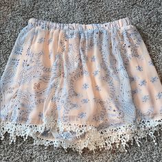 Super Cute And Soft, High Waisted, Flowy Shorts These Give Off Such A Free People Vibe, They’re So Trendy And The Pattern Is Everything The Detail Is Amazing ! Brand New Never Worn. No Flaws At All Can Fit A Medium Too Summer Short Bottoms For Brunch, Cute Beach Bottoms With Elastic Waistband, Cute Beach Shorts For Spring, Cute Beachwear Bottoms For Spring, Cute Beach Bottoms For Spring, Pink Summer Shorts For Brunch, Blue Shorts For Brunch, Cute Beachwear For Spring, Blue Bottoms For Spring And Summer Outings