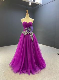 Kissed with lavish ruffles, stitched shoelace, sparkling crystals, and an adjustable bodice back closure, this one will certainly have her twirling with pure joy! High Neck Prom Dress, Purple Tulle, Purple Prom, V Neck Prom Dresses, Purple Prom Dress, Purple Skirt, Short Prom Dress, Dresses 2020, Chic Dresses