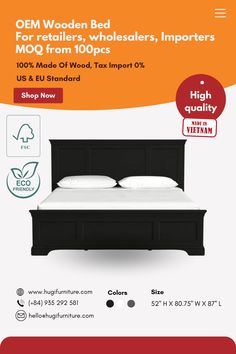 Hugi Furniture's wooden beds are crafted to perfection using eco-friendly materials. With timeless designs, these beds offer comfort and style, making them a great addition for wholesalers and furniture importers. Contact us today to add these premium wooden beds to your catalog.