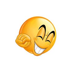 an emoticive smiley face with its eyes closed and mouth wide open, smiling