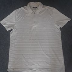 Brand New Alfani Shirt ,Size M ,Color Grey/White. White Short Sleeve Golf Tops, White Short Sleeve Tops For Golf, Casual White Golf Tops, White Golf Shirt For Summer, White Summer Golf Shirt, White Golf Tops For Spring, White Golf Top For Spring, White Tops For Golf In Spring, Classic White Golf Shirt