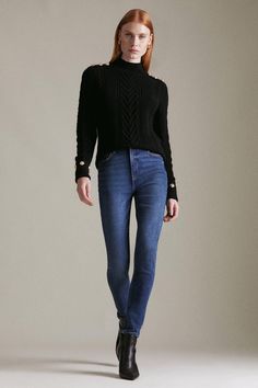 Organic High Waist Skinny Jean Slim Fit Jeans With Button Closure For Fall, Mid-rise Jeans For Winter Workwear, Fitted Mid-rise Winter Jeans, Classic High Rise Jeans For Winter, Classic High-rise Jeans For Winter, Fitted High Rise Winter Jeans, Chic High Rise Winter Jeans, Chic High Waist Winter Jeans, Chic High Waist Jeans For Winter