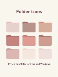 folder icons with different colors and sizes