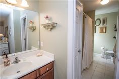 the bathroom is clean and ready to be used as a guest room or family room