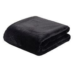 two black blankets folded on top of each other