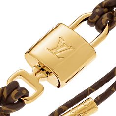 LOUIS VUITTON® - Lv Padlock Bracelet - Monogram Pandora Bracelet Charms Ideas, Latest Bracelets, Lock It, Pandora Bracelet Charms, Lv Handbags, Louis Vuitton Official, Bracelet Collection, Pandora Bracelet, Monogram Canvas