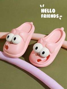 Pink Big-Eye Dog Ear Plush Slippers For Women, New Outdoor Style Thick-Soled Anti-Slip House Shoes Pink     Cartoon    Women Shoes, size features are:Bust: ,Length: ,Sleeve Length: Playful Slip-on Synthetic Slippers, Fun Round Toe Slippers For Spring, Playful Slip-on Slippers For Spring, Playful Spring Slip-on Slippers, Cartoon Style Non-slip Slippers With Round Toe, Non-slip Cartoon Slippers With Round Toe, Cartoon Style Non-slip Round Toe Slippers, Pink Casual Leisure Slippers, Casual Pink Slippers For Leisure