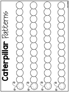 the printable caterpillar worksheet for children to learn how to draw