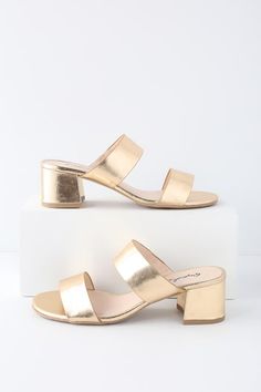 Shoes for Women at Great Prices | Shop Women's Shoes at Lulus Gold Slides, Heels Casual, Shop Boots, Sandals Gold, Flats Sandals, Sandal Heels, Gold Sandals, Sport Sandals, Cool Boots