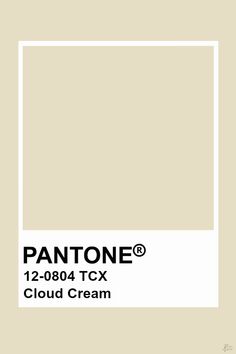 pantone's color swat list for the new paint palette, featuring white and beige