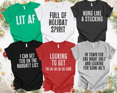 Dirty Christmas Shirts, Funny Christmas T Shirts, Matching Couples Shirts, Christmas Puns, Couples Shirts, Pun Shirts, Milk N Cookies, Santa Shirts, Group Shirts