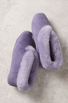 Step up your self-care regimen via the Sophia Soft-Sole Australian Merino Sheepskin Slippers. Featuring a feminine cross-front design, this luxurious footwear wraps your feet in cloudlike, premium Australian Merino sheepskin to keep your toes toasty warm. With time, the plush footbed molds to your individual feet, for a heavenly feel with each step. Life at home just got a serious upgrade. Includes a padded foam midsole for luxurious comfort and durability. Beautiful Slippers, Soft Sole Slippers, Best Slippers, Bedroom Slippers, Woman Bedroom, Sheepskin Slippers, Soft Slippers, Blue Carpet, House Shoes