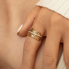 ♡This personalized Double Name ring is handmade to order. Many of our customers love buying personalized items like our rings for holidays such as Mother's Day, Christmas, and Valentine's Day. They also make perfect birthday presents or special gifts for daughters, mothers, grandmothers, and any other important person in your life. As mothers, grandmothers, sisters, daughters, and friends, we understand the importance of a name. We spend a lot of time choosing names for our children. Throughout Custom Name Adjustable Open Ring, Personalized Adjustable Ring Jewelry, Adjustable Engraved Name Ring As Gift, Customizable Nameplate Rings For Gifts, Customizable Nameplate Rings As Gifts, Nameplate Rings Suitable For Gifts, Nameplate Ring As Gift, Adjustable Custom Name Rings As Gifts, Custom Name Adjustable Rings As Gift