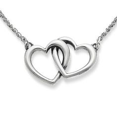 Double Heart Linked Necklace - James Avery Sweet Boyfriend Gifts, James Avery Heart Necklace, James Avery Necklace, Silver Things, Honey Suckle, Xoxo Jewelry, James Avery Rings, James Avery Charms, Outfit Pieces