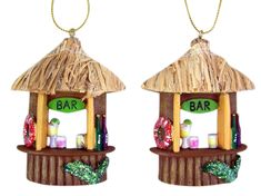 PRICES MAY VARY. SET OF 2 BEACH THEMED CHRISTMAS ORNAMENT Featuring a Classic Beach Bar with a Fake Grass Roof MATERIAL: Resin SIZE: 3.5"L x 2.75"W x 0.5"H INLUDES a String of Twine to Make for Easy Hanging PERFECT ACCENT to Add a Bit of Flair to Your Christmas Tree with this Fun Ornament SET OF 2 BEACH THEMED CHRISTMAS ORNAMENT Featuring a Classic Beach Bar with a Fake Grass Roof MATERIAL: Resin SIZE: 3.5"L x 2.75"W x 0.5"H INLUDES a String of Twine to Make for Easy Hanging PERFECT ACCENT to Ad Theme Christmas Decor, Beach Christmas Decorations, Beachy Christmas, Fun Ornaments, Hanging Christmas Tree, Beach Christmas, Resin Painting, Tiki Bar