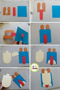 step by step instructions on how to make an art project with paper and construction materials