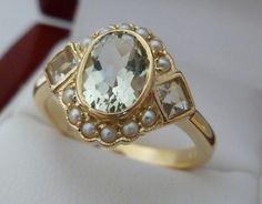 Vintage Amethyst Ring 10k Antique Pearl Ring by GTJewellers Classic Gold Amethyst Multi-stone Ring, Classic Gold Amethyst Ring For Wedding, Classic Gold Amethyst Wedding Ring, Vintage Amethyst Ring, Antique Amethyst Ring, Amethyst Ring Vintage, Seed Pearl Ring, Pearl Amethyst, Vintage Inspired Rings