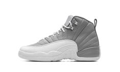 the air jordan 12 retro in wolf grey and white