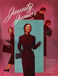 Advert for a suit Scalloped Collar, Era Fashion, Back To School Fashion, Machine Age, Junior Outfits, It's Fall, Pan Collar, Peter Pan Collar, Lovely Colors