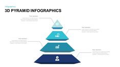 3d pyramid info graphic with three levels