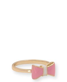 Bow Ring Pink Enamel Promise Ring, Adjustable Pink Enamel Rings, Pink Enamel Ring As A Gift, Pink Enamel Rings For Gift, Pink Formal Enamel Ring, Pink Enamel Ring For Wedding, Rings Cute, Preppy Jewelry, Kids Rings