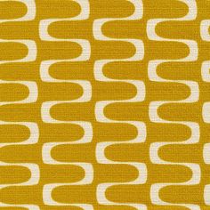 an orange and white fabric with wavy lines on the side, as well as a pattern