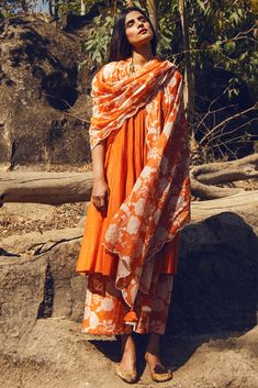 Rust Anarkali, Orange Anarkali, Paulmi And Harsh, Big Girl Dresses, Kurti Style, Kurta Cotton, Cotton Anarkali, Anarkali Dress Pattern