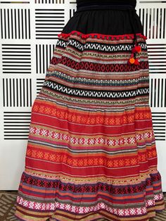 Maxi Hmong elastic waist Skirt,Thailand Hmong Hill Tribe Maxi Skirt,Amazing Hilltribe skirts , made by Hilltribe fabric Maxi Hmong elastic waist Skirt, 100% cotton and Hilltribe Fabric Measurements - W 22-44" - Hip  50" - Total Length : 36" ♥ PAYMENT We accept payments via PayPal only. ♥ Shipping : - All items will be shipped within 1  business day after received payment. We ship items via DHL Express.  ♥ Delivery Time :  USA only 2 business days Canada: 2- 3 business days France: 2- 3 business Traditional Lined Maxi Skirt For Festivals, Traditional Multicolor Tiered Maxi Skirt, Summer Bohemian Skirt With Traditional Patterns, Traditional Tiered Skirt For Festivals, Multicolor Long Skirt With Traditional Patterns, Folk Style Long Skirt For Festivals, Traditional Multicolor Flowy Skirt, Bohemian Multicolor Embroidered Skirt, Traditional Pattern Long Skirt For Festival