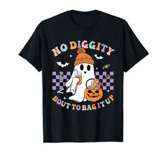 PRICES MAY VARY. Retro No Diggity Bout To Bag It Up Cute Ghost Halloween Kids tee great gift for men women mom dad son daughter kids who love Halloween costume, Halloween shirt, pumpkin, horror movie, ghost, purge, bloody. Looking for a festive and cute way to celebrate Halloween this year? Check out this "Retro No Diggity Bout To Bag It Up Ghost Halloween Shirt"! It's perfect for any Halloween party or gathering - and is sure to get you into the holiday spirit! Lightweight, Classic fit, Double- Kids Halloween Shirts, No Diggity, Boo Thang, Funny Ghost, Mens Halloween Costumes, Halloween Shirts, Great Gifts For Men, Halloween Ghost, Halloween Kids